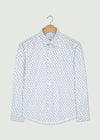 Issac Long Sleeve Shirt - White/Navy