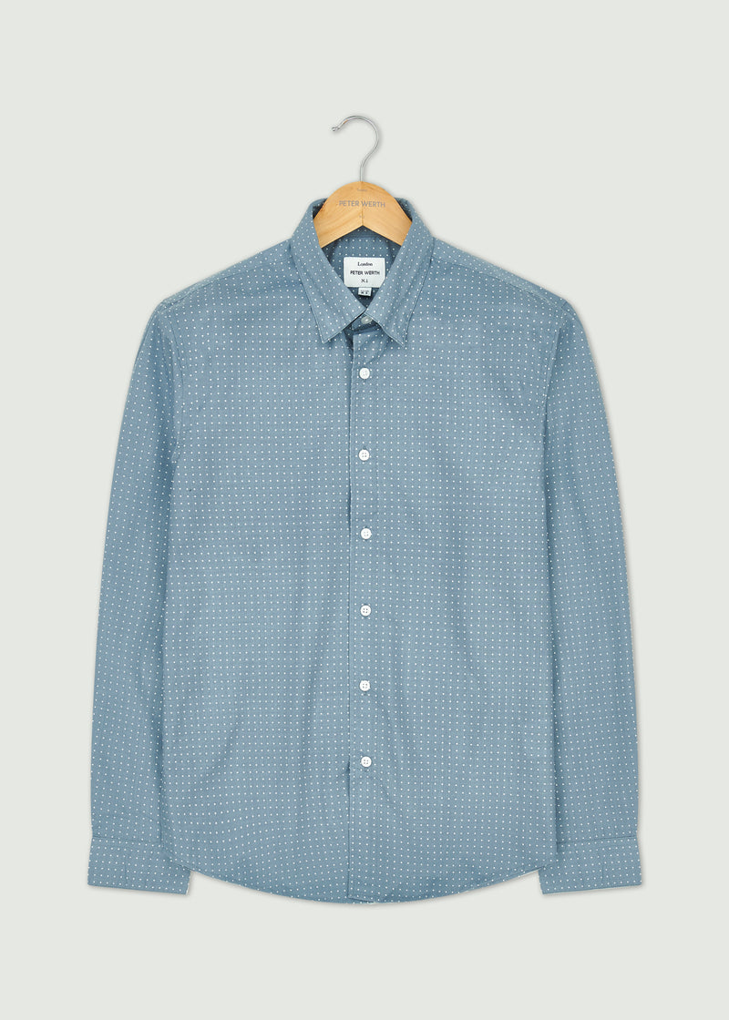 Lancel Long Sleeve Shirt - Grey/White