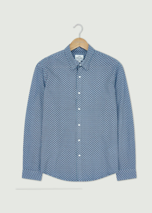 Marne Long Sleeve Shirt - Navy/Blue