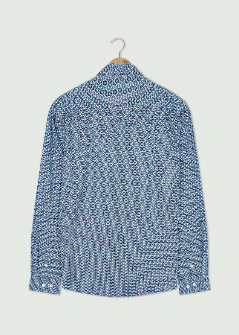 Marne Long Sleeve Shirt - Navy/Blue