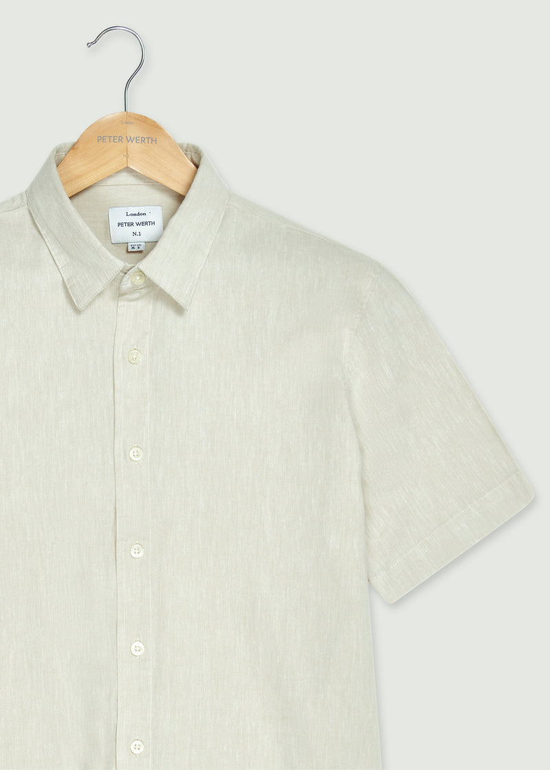 Brunel Short Sleeve Shirt - Beige