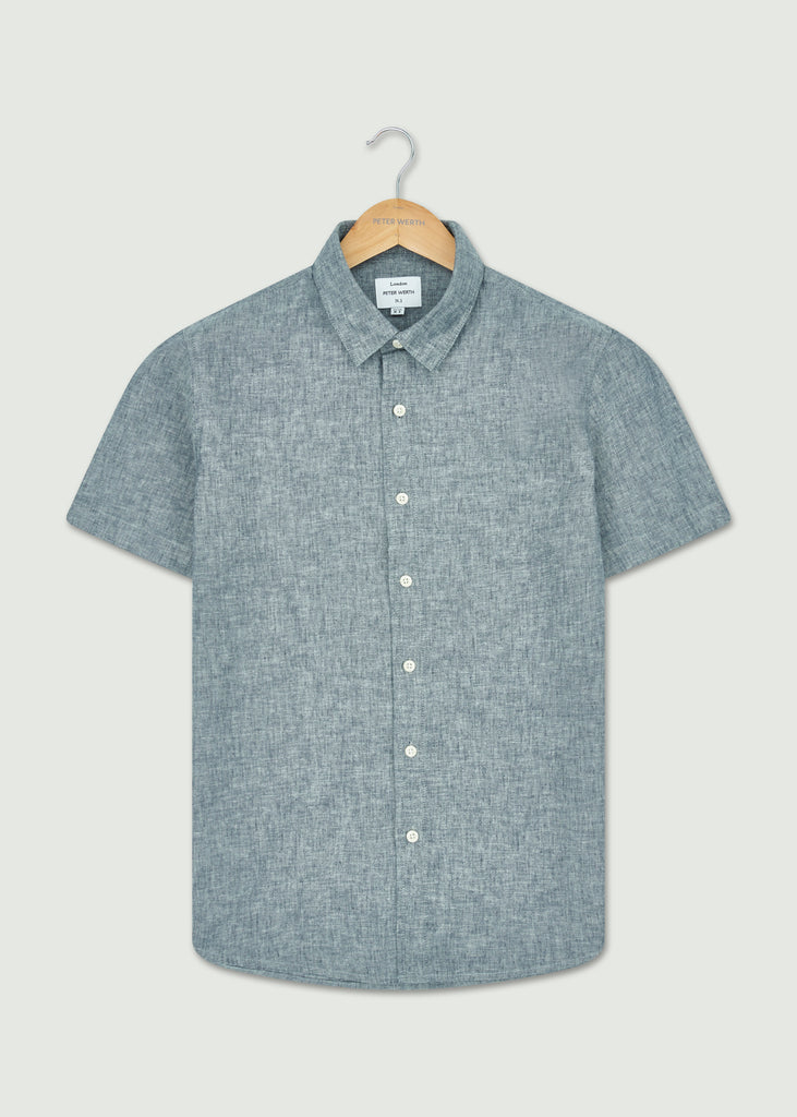 Brunel Short Sleeved Shirt - Navy