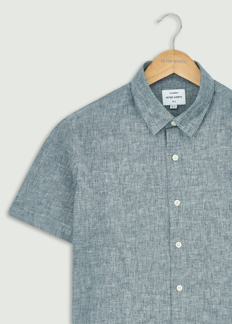 Brunel Short Sleeved Shirt - Navy