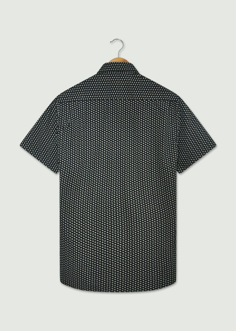 Acre Short Sleeved Shirt - Black/White