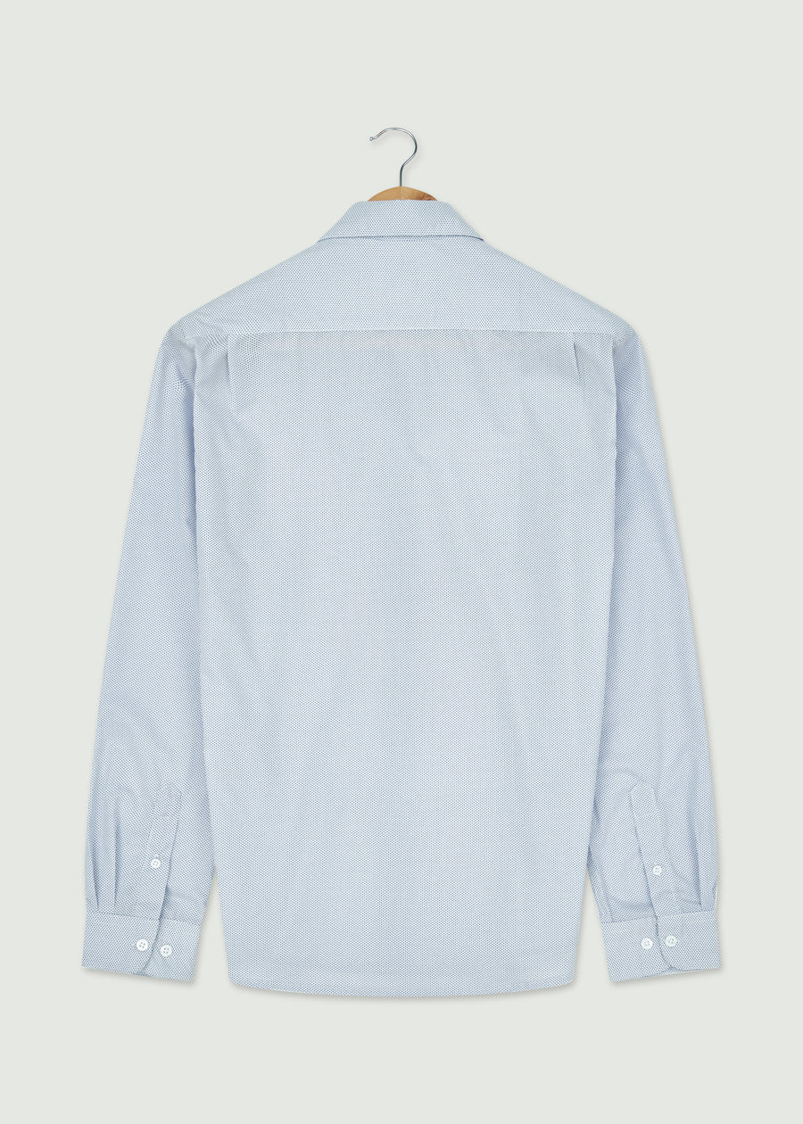 Bayonne Long Sleeve Shirt - White/Navy