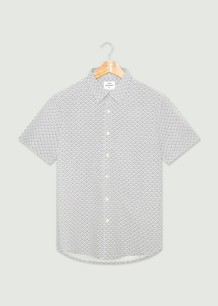Darnley Short Sleeved Shirt - White/Navy