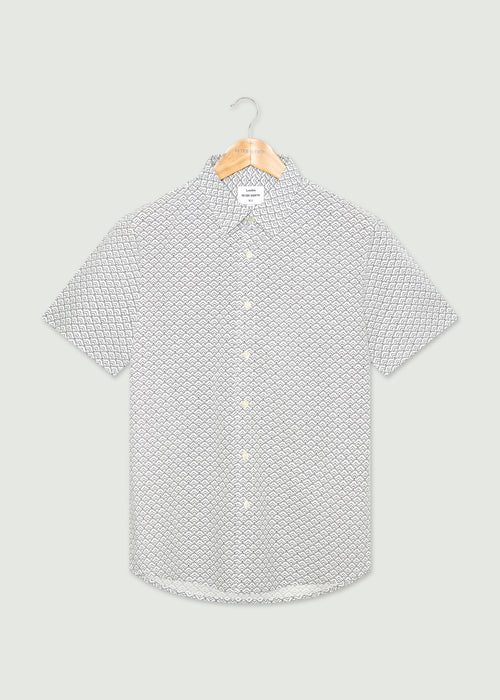 Darnley Short Sleeve Shirt - White/Navy