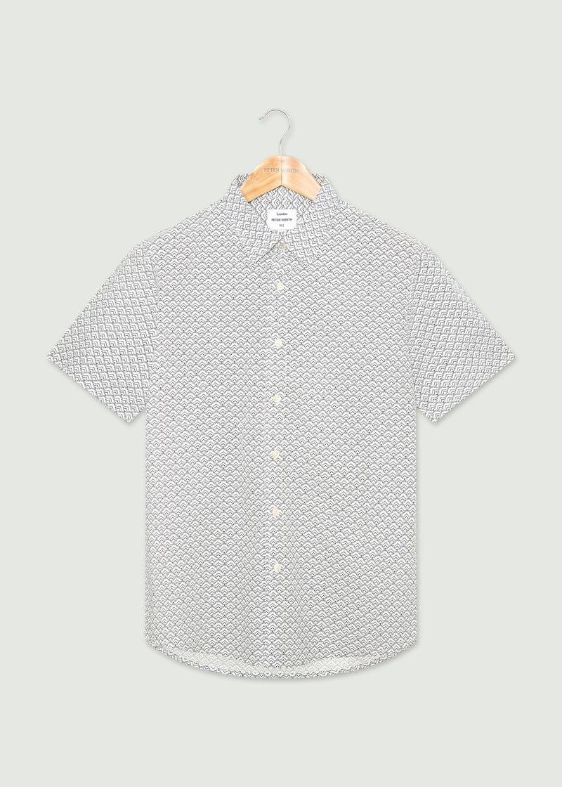 Darnley Short Sleeved Shirt - White/Navy