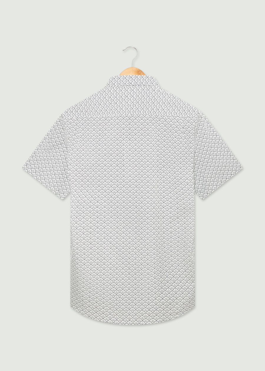 Darnley Short Sleeve Shirt - White/Navy