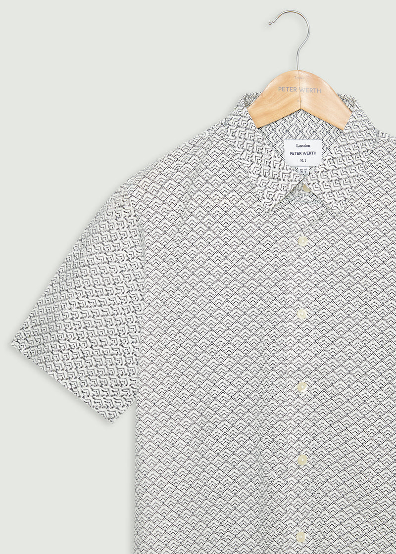 Darnley Short Sleeve Shirt - White/Navy