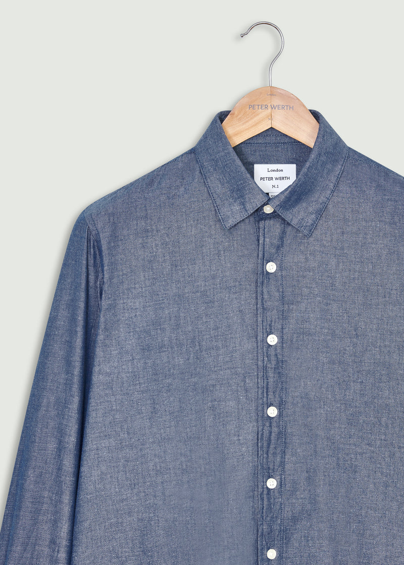 Arnold Long Sleeved Shirt - Dark Indigo