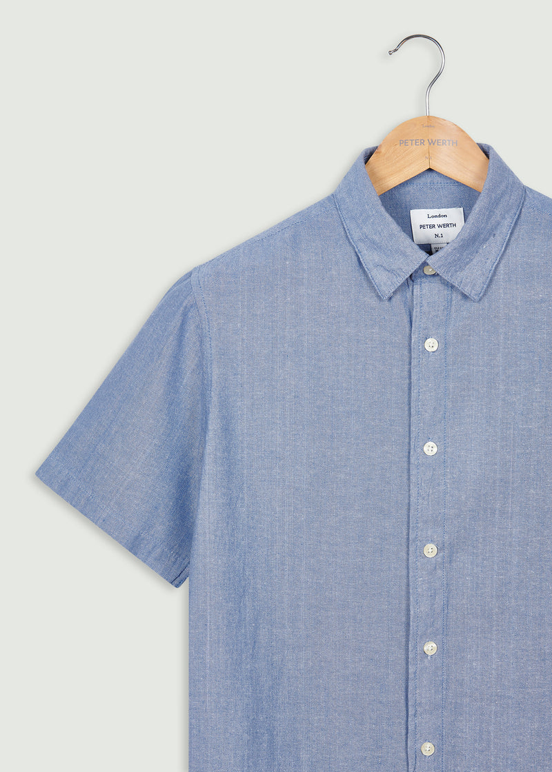 Eddie Short Sleeve Shirt - Indigo