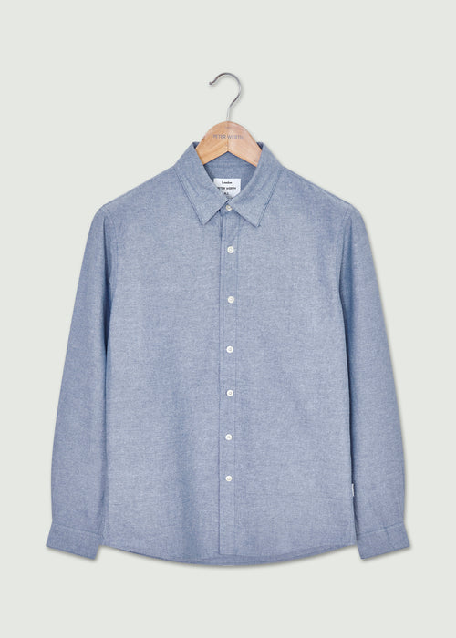 Edward Long Sleeve Shirt - Indigo