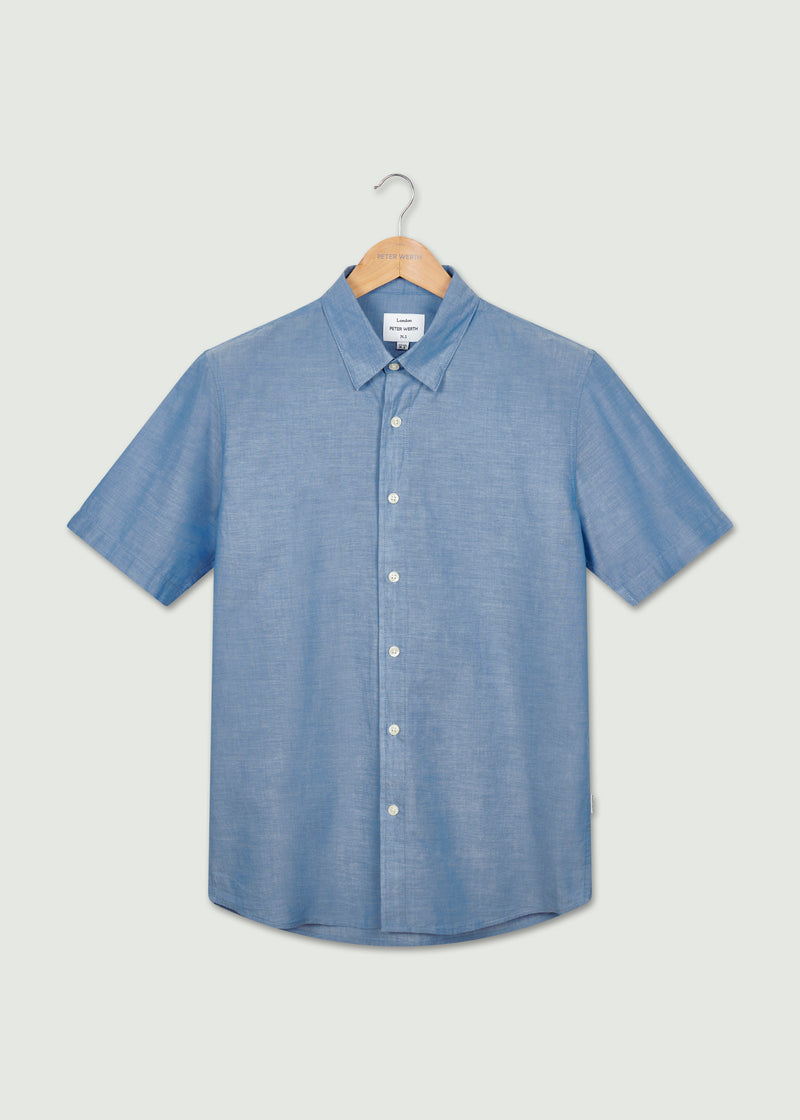 Gav Short Sleeved Shirt - Indigo