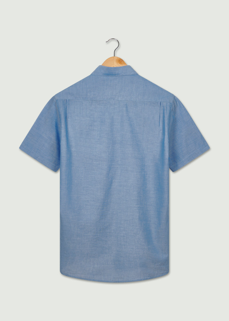 Gav Short Sleeved Shirt - Indigo