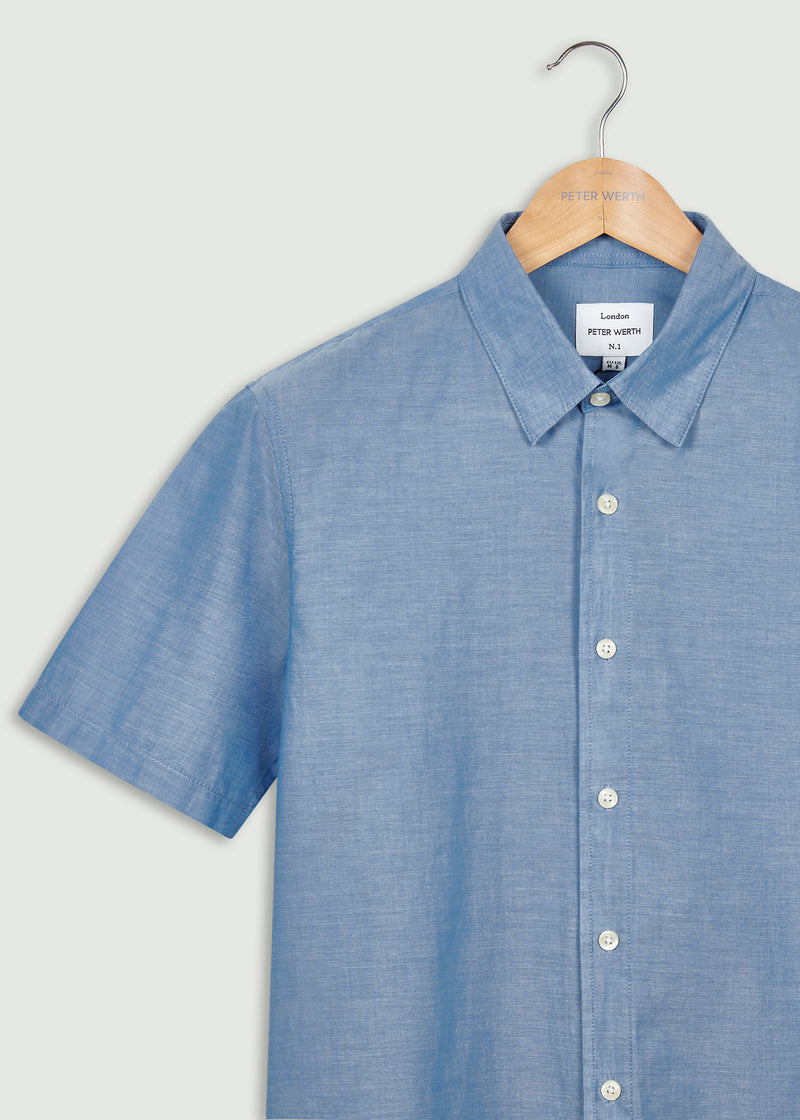 Gav Short Sleeve Shirt - Indigo