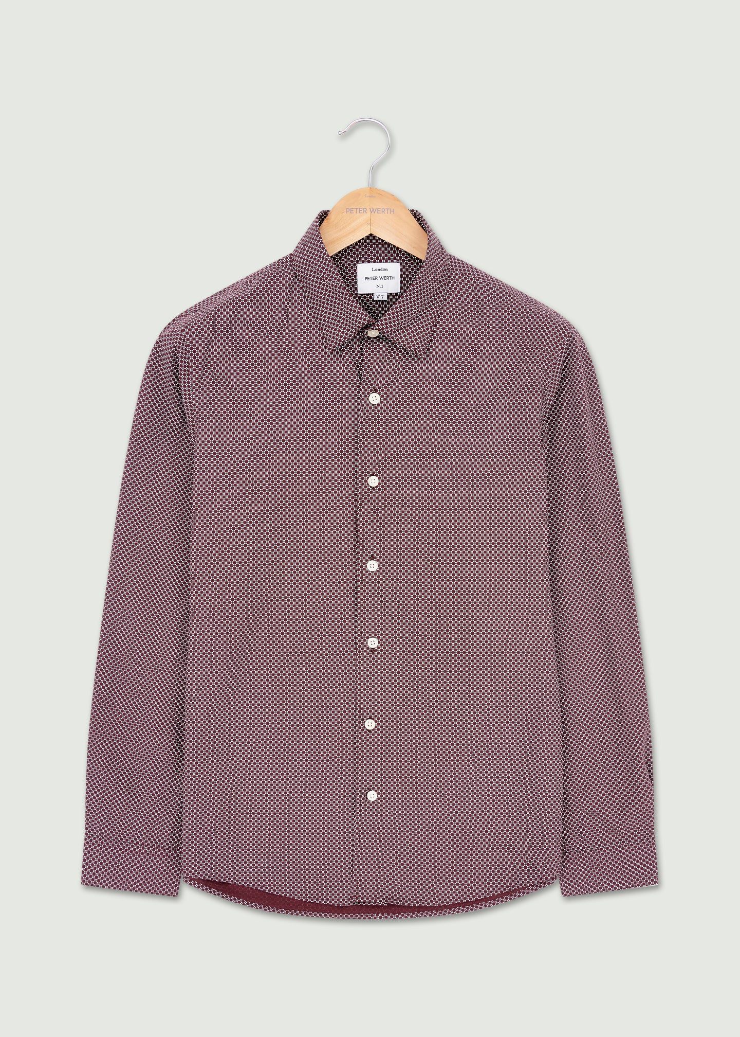 Maxwell Long Sleeve Shirt - Burgundy