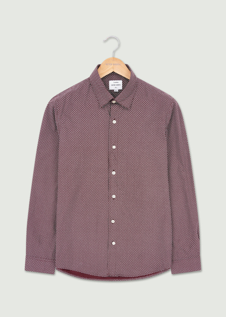 Maxwell Long Sleeve Shirt - Burgundy