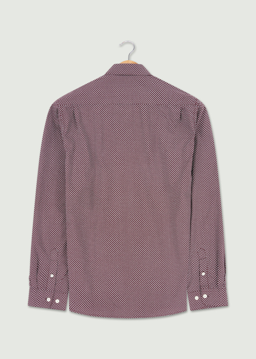 Maxwell Long Sleeve Shirt - Burgundy