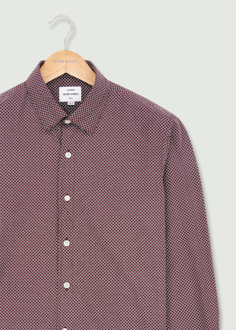 Maxwell Long Sleeved Shirt - Burgundy