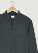 Load image into Gallery viewer, Barone Long Sleeved Polo - Charcoal Marl