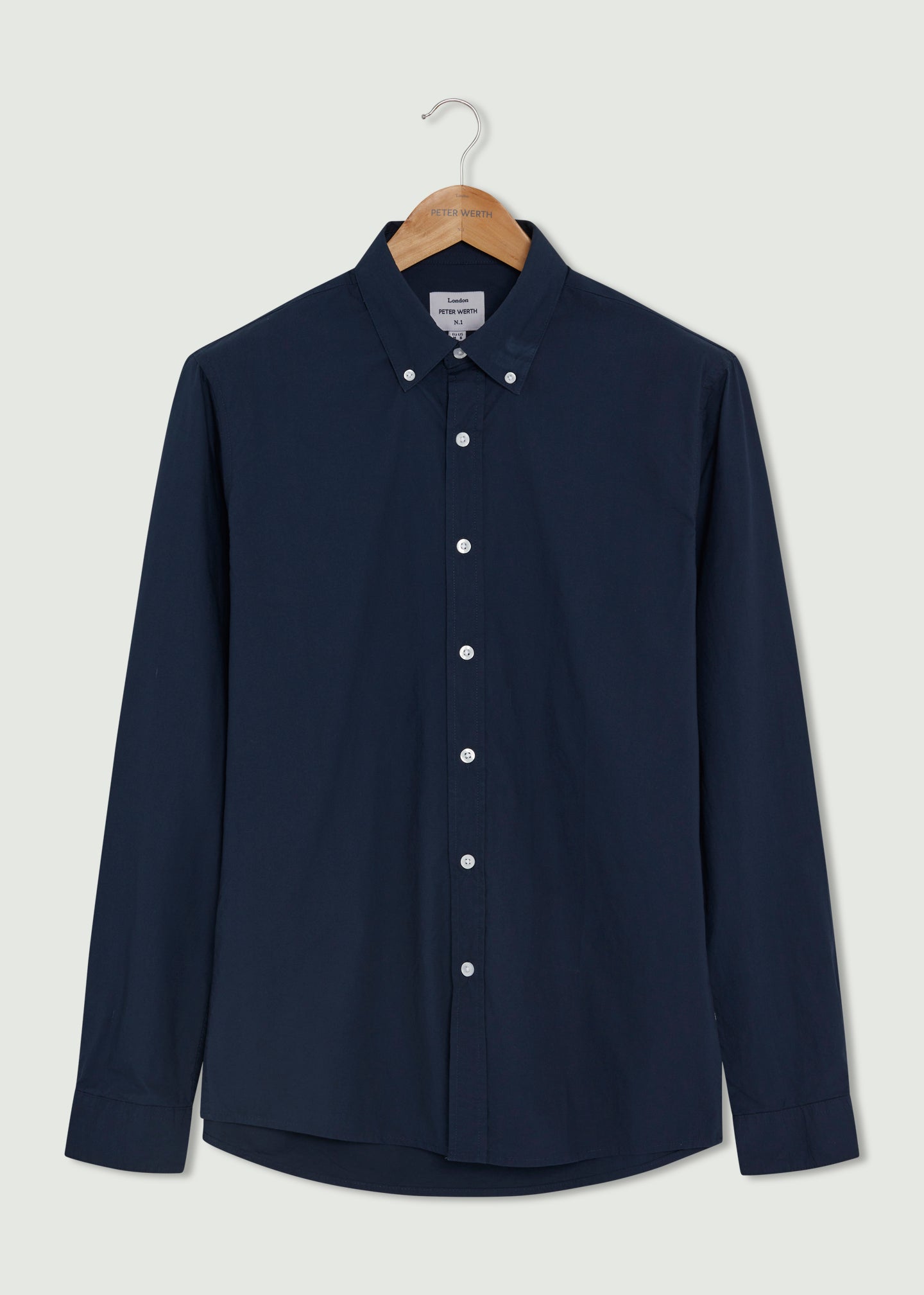Chemise Peter Werth Homme Manches Longues - Rayures Blanches Et Bleues, Taille XL (5) - Casual Chic D'occasion
