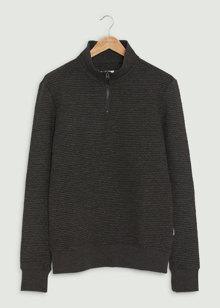 Farnell 1/4 Zip Top - Charcoal Marl