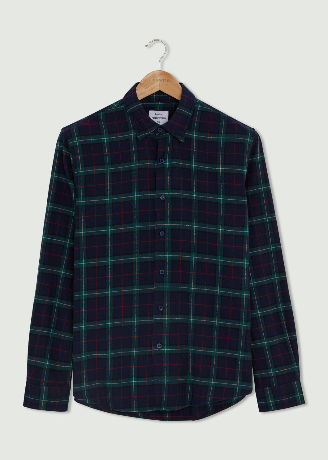 Archway Long Sleeved Shirt - Navy/Green