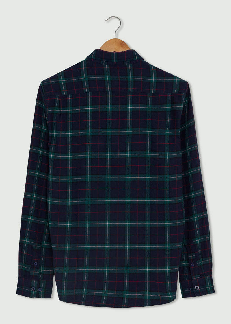 Archway Long Sleeved Shirt - Navy/Green