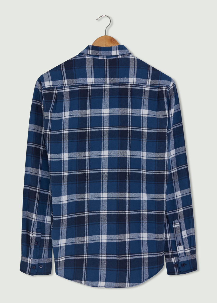 Elderton Long Sleeve Shirt - Blue/White