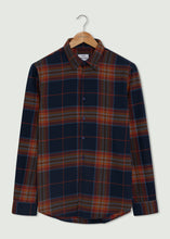 Load image into Gallery viewer, Flaxley Long Sleeve Shirt - Navy/Orange