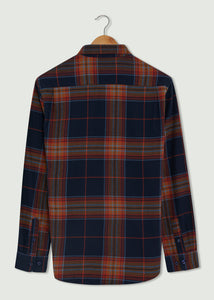 Flaxley Long Sleeve Shirt - Navy/Orange