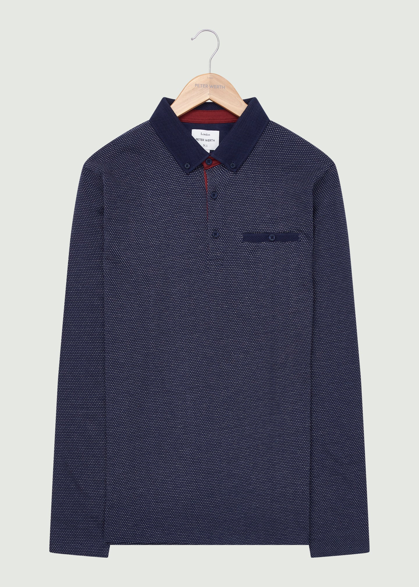 Elliston LS Polo Shirt - Navy