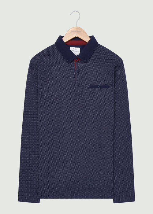 Elliston LS Polo Shirt - Navy