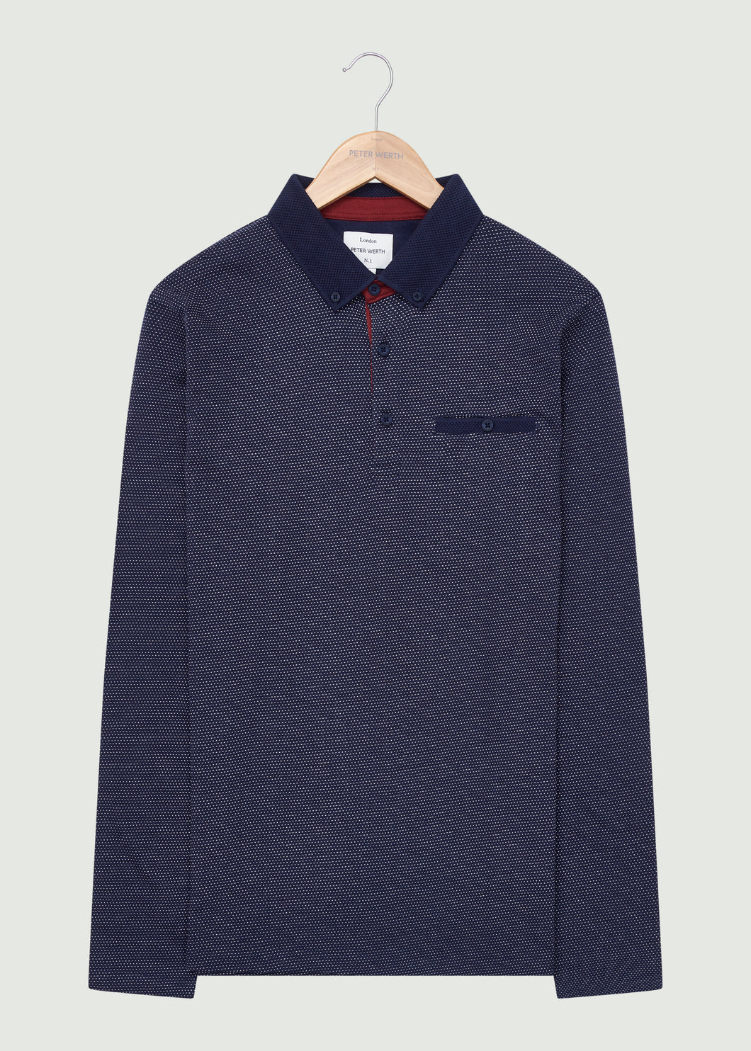 Elliston LS Polo Shirt - Navy