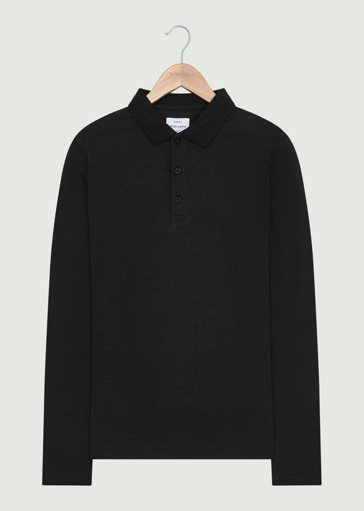 Albery LS Polo Shirt - Black