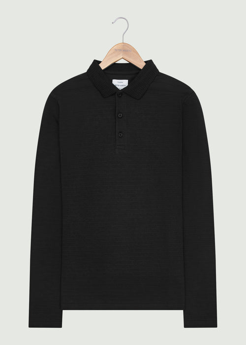 Albery LS Polo Shirt - Black