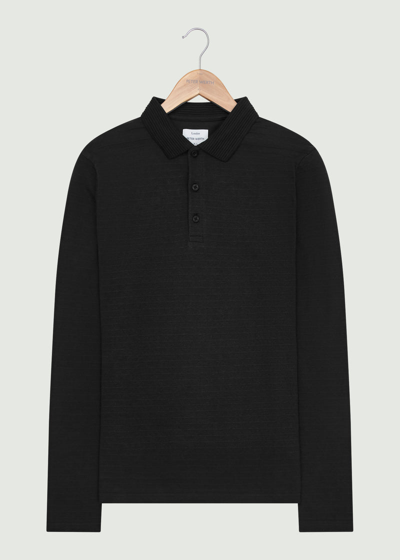 Albery LS Polo Shirt - Black