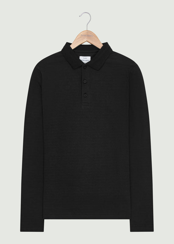 Albery LS Polo Shirt - Black
