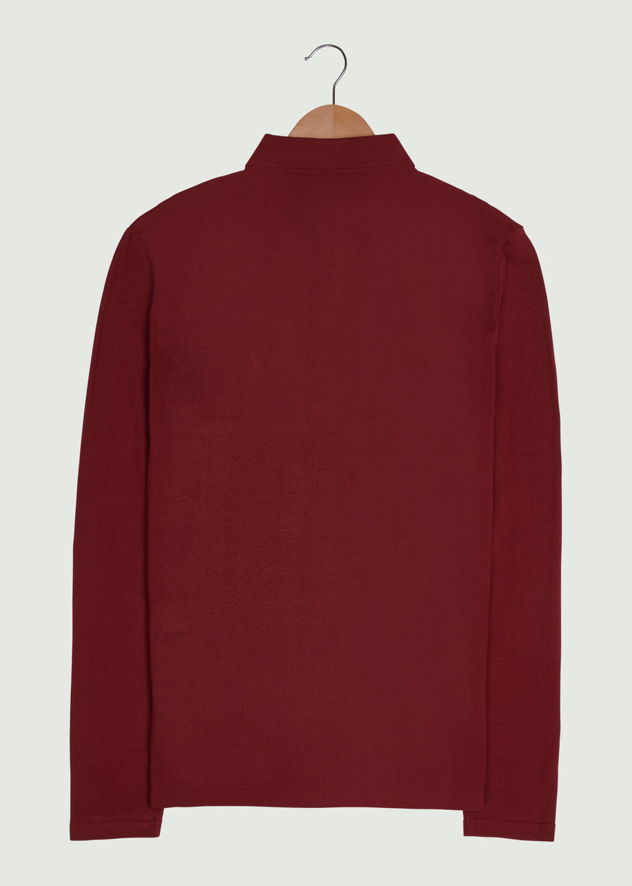 Noaks LS Polo Shirt - Burgundy
