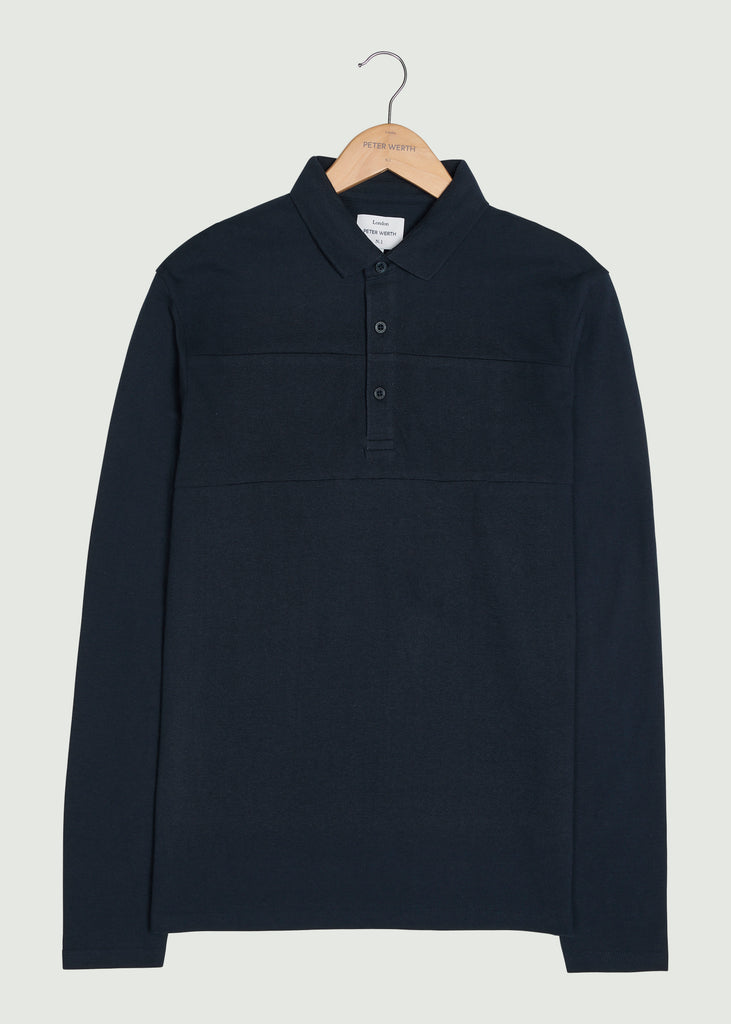 Noaks LS Polo Shirt - Dark Navy
