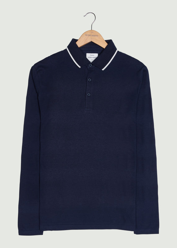 Balsom LS Polo Shirt - Dark Navy