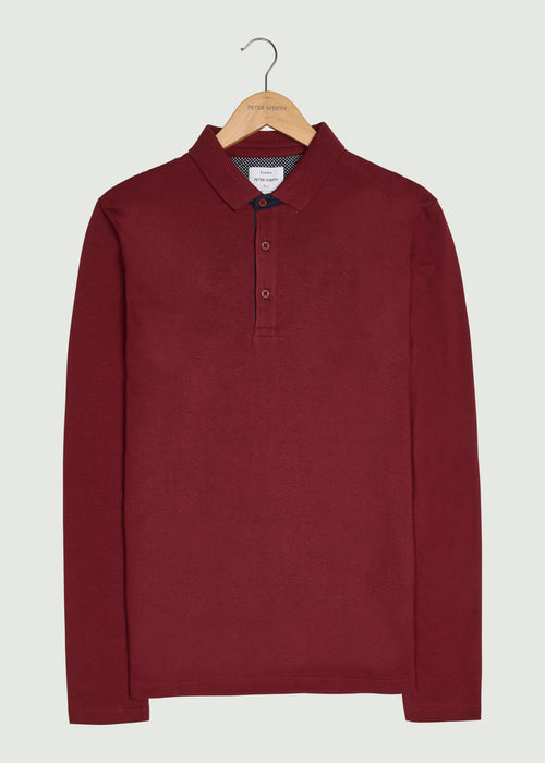 Glasby LS Polo Shirt - Burgundy