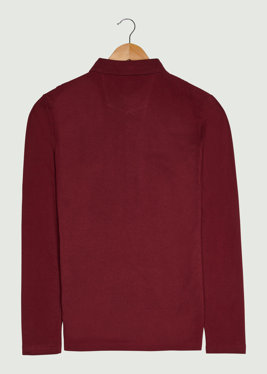 Glasby LS Polo Shirt - Burgundy