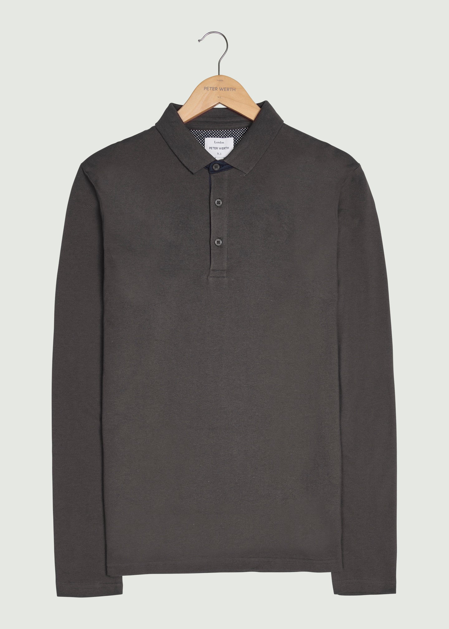 Glasby LS Polo Shirt - Dark Grey Marl