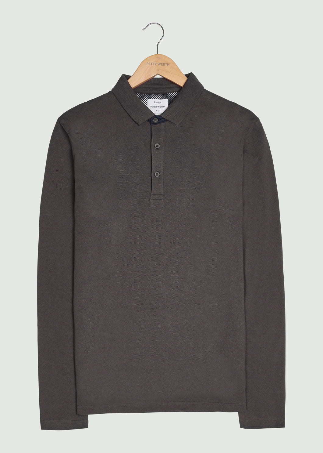 Glasby LS Polo Shirt - Dark Grey Marl