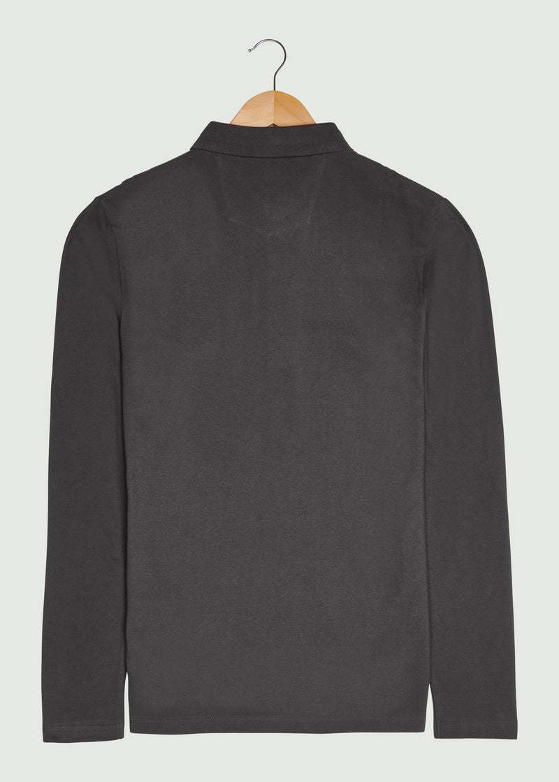 Glasby LS Polo Shirt - Dark Grey Marl