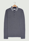 Needham LS Polo Shirt - Navy/White