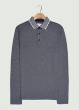 Load image into Gallery viewer, Needham LS Polo Shirt - Navy/White
