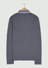 Needham LS Polo Shirt - Navy/White